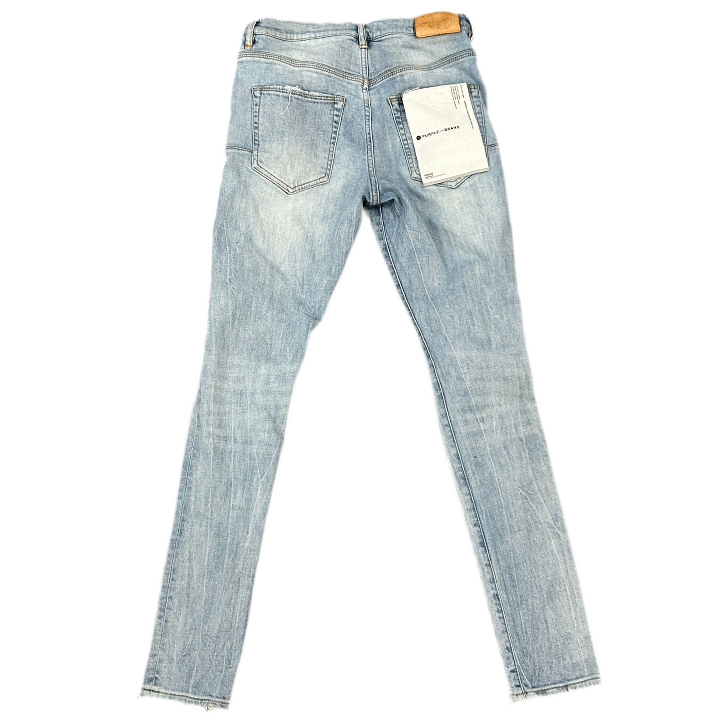 Purple Distressed Stretch-Skinny Jeans