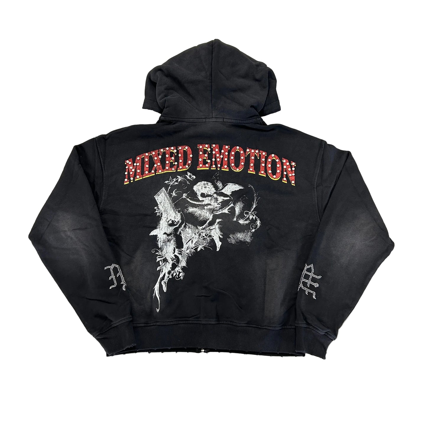 Mixed Emotion Broken Wings Zip Up Hoodie