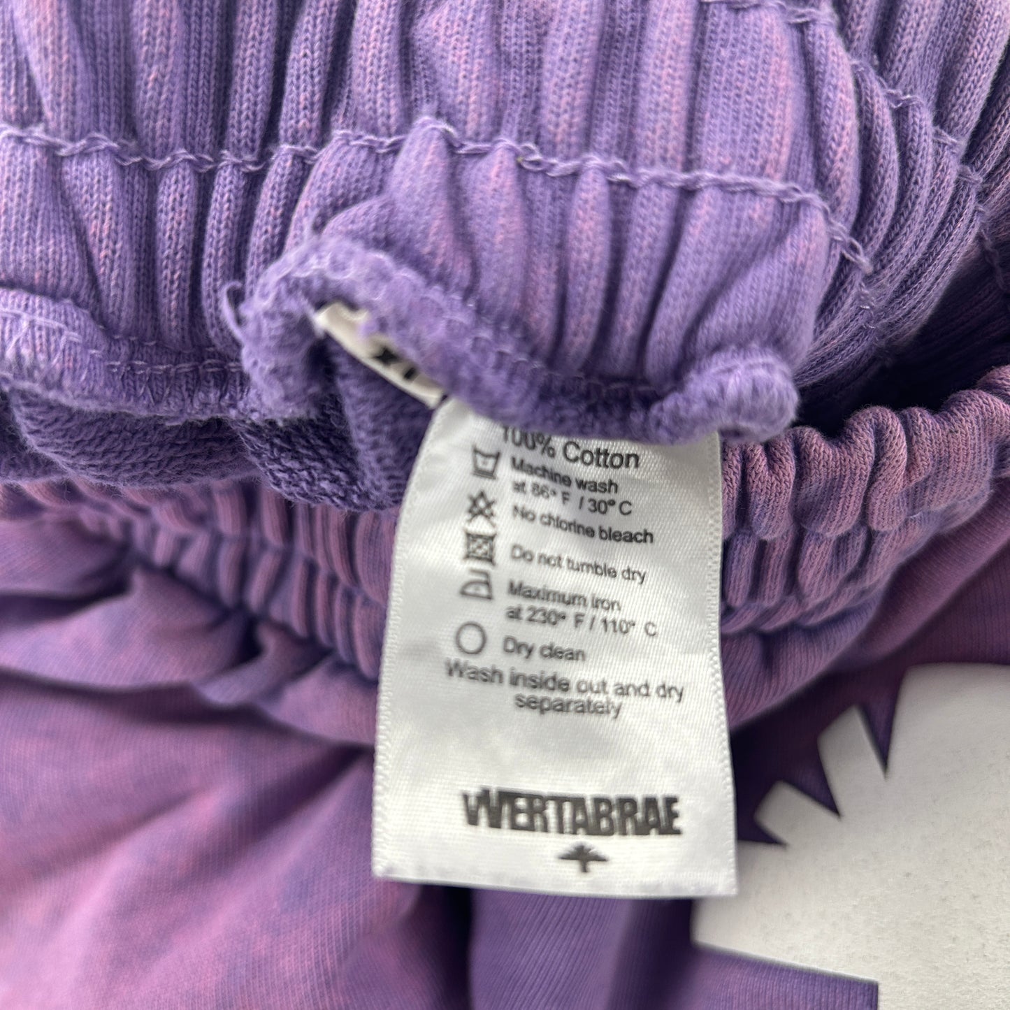 VERTABRAE WIDE LEG SWEATPANTS WASHED PURPLE