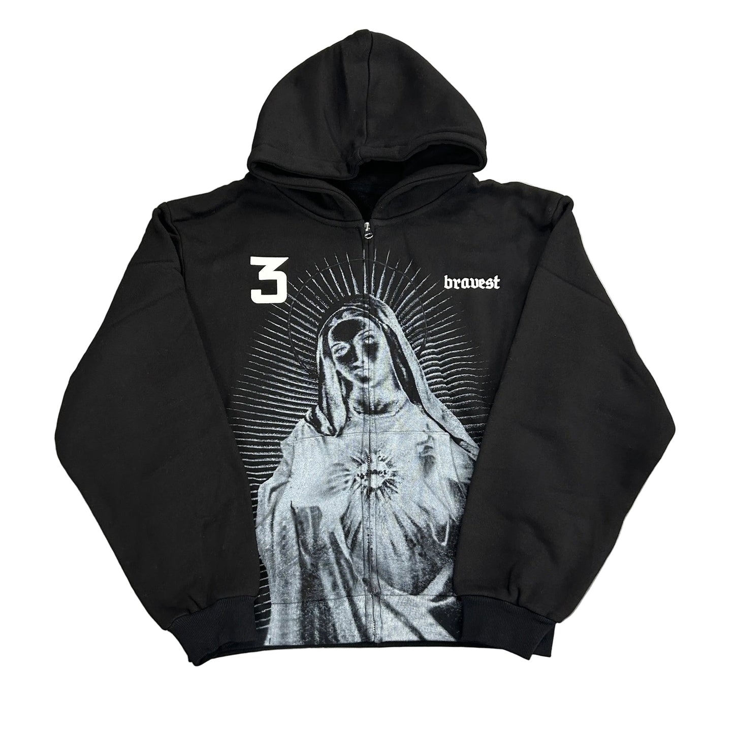 Bravest Studios Mary Zip Up Hoodie Black