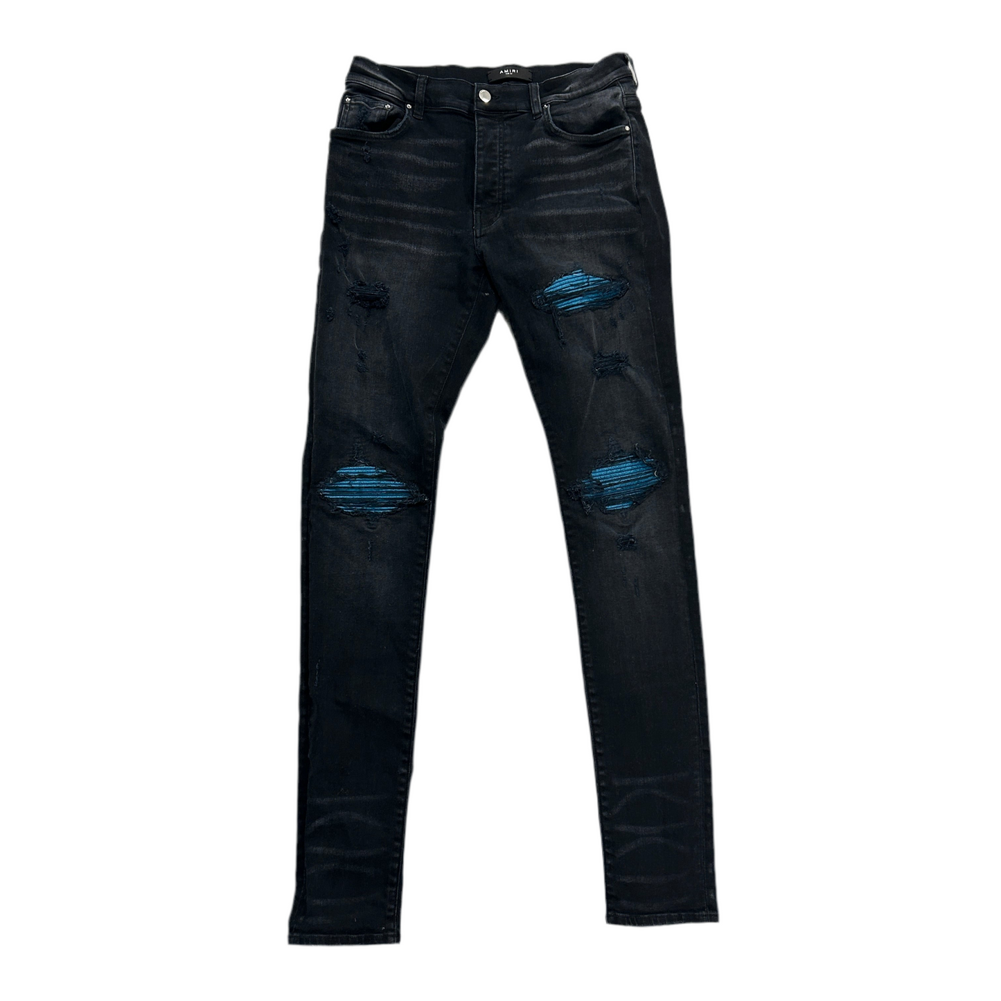 Amiri MX1 Skinny Jean Teal Blue
