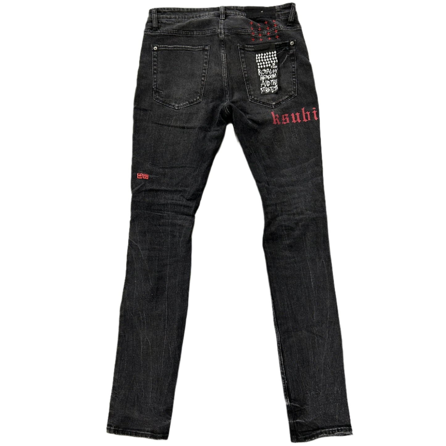 Ksubi Van Winkle Sonic Black and Red Jeans