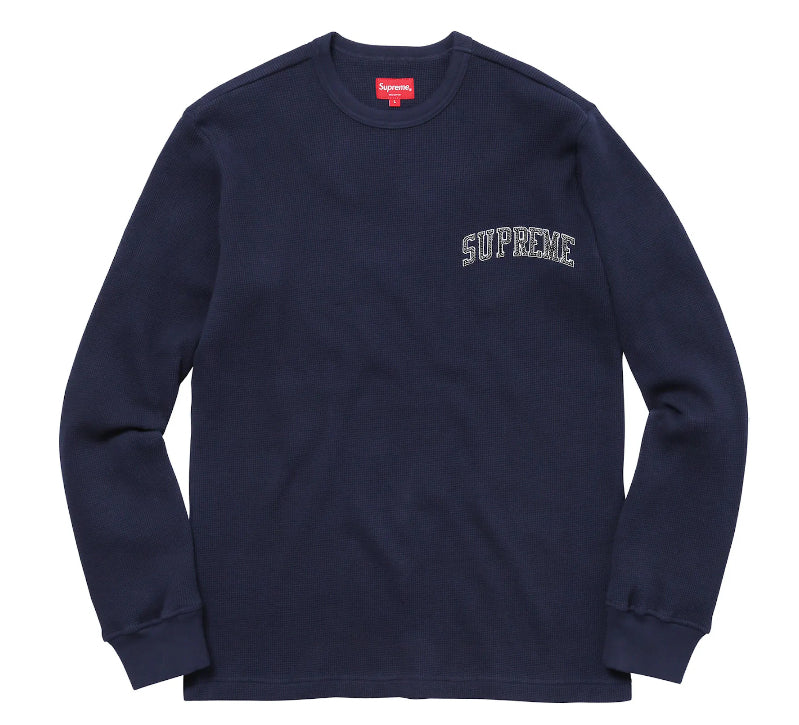 Supreme Arc Logo Long Sleeve Thermal Navy