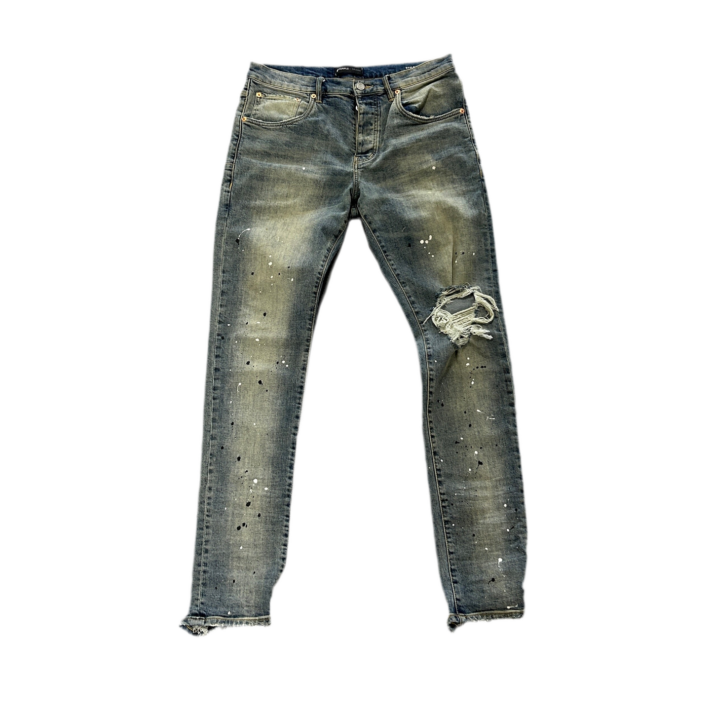 Purple Brand P002 Ripped Vintage Wash Blue Jeans