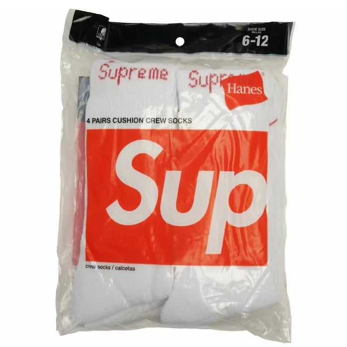 Supreme Hanes Crew Socks White (1 Pair)