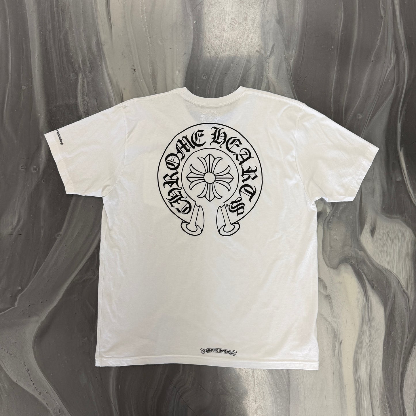 Chrome Hearts Horseshoe Logo White Tee