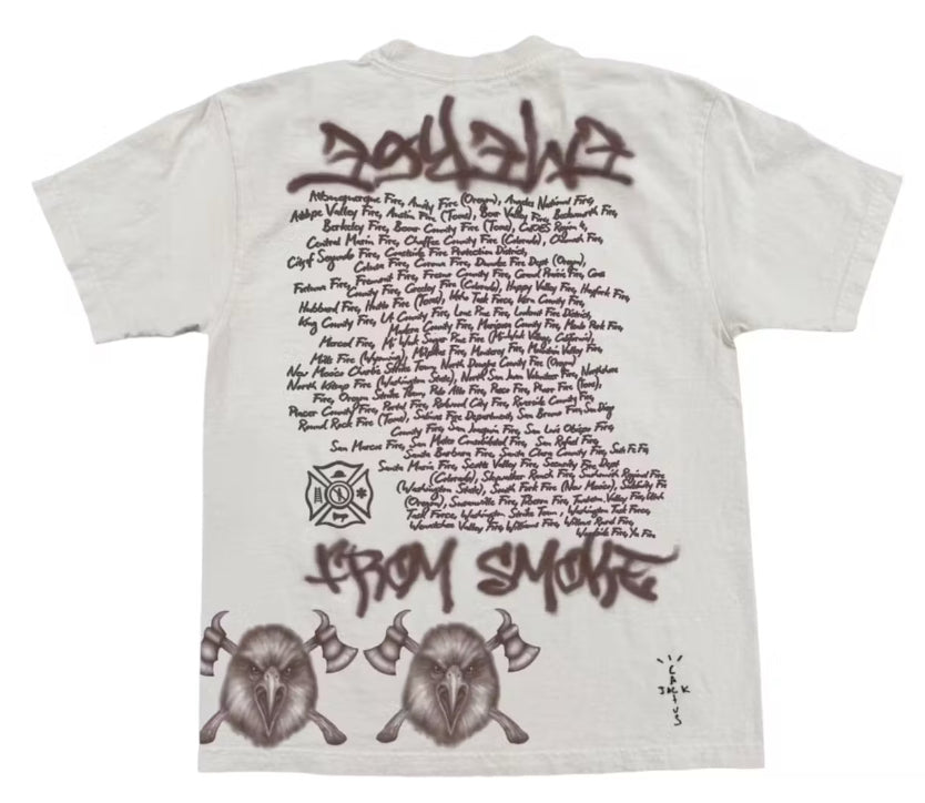 Travis Scott LAFD Tee White