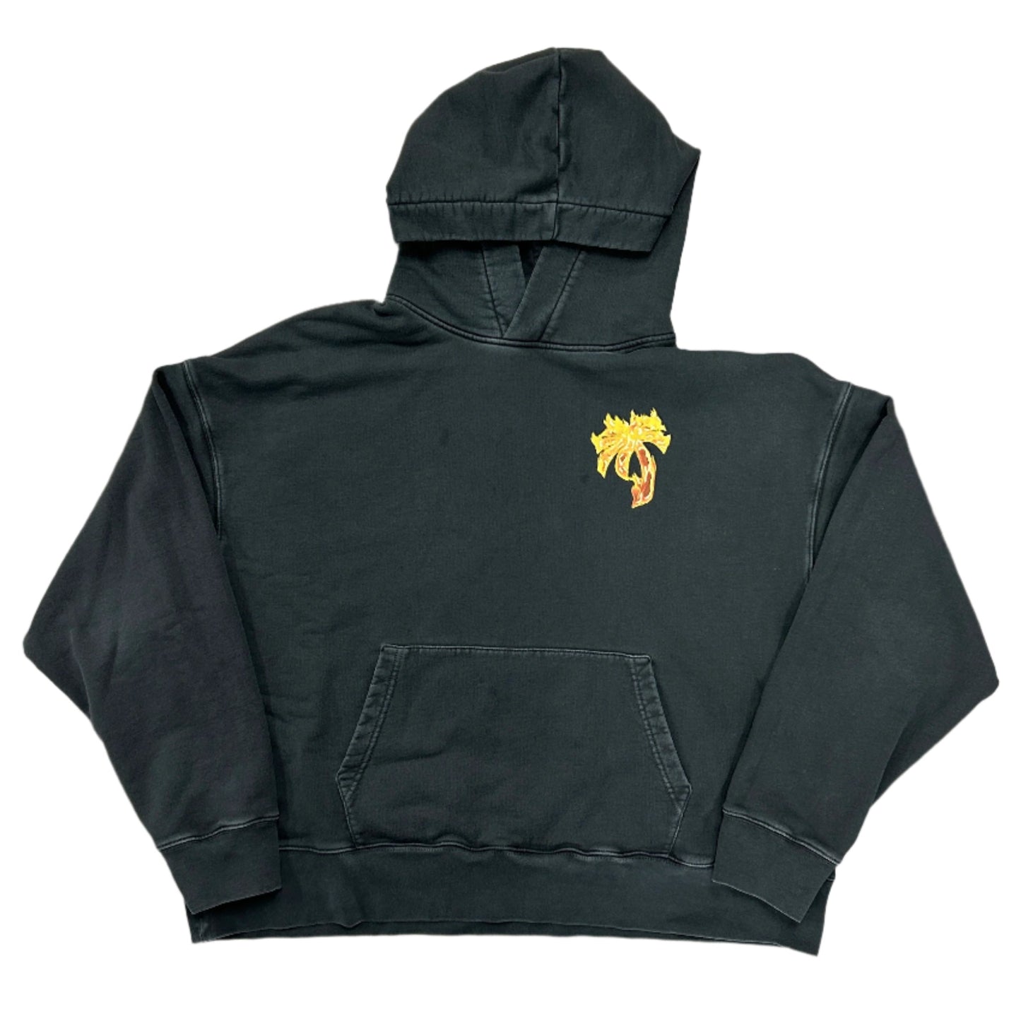 Palm Angels Burning Palm Hoodie Black