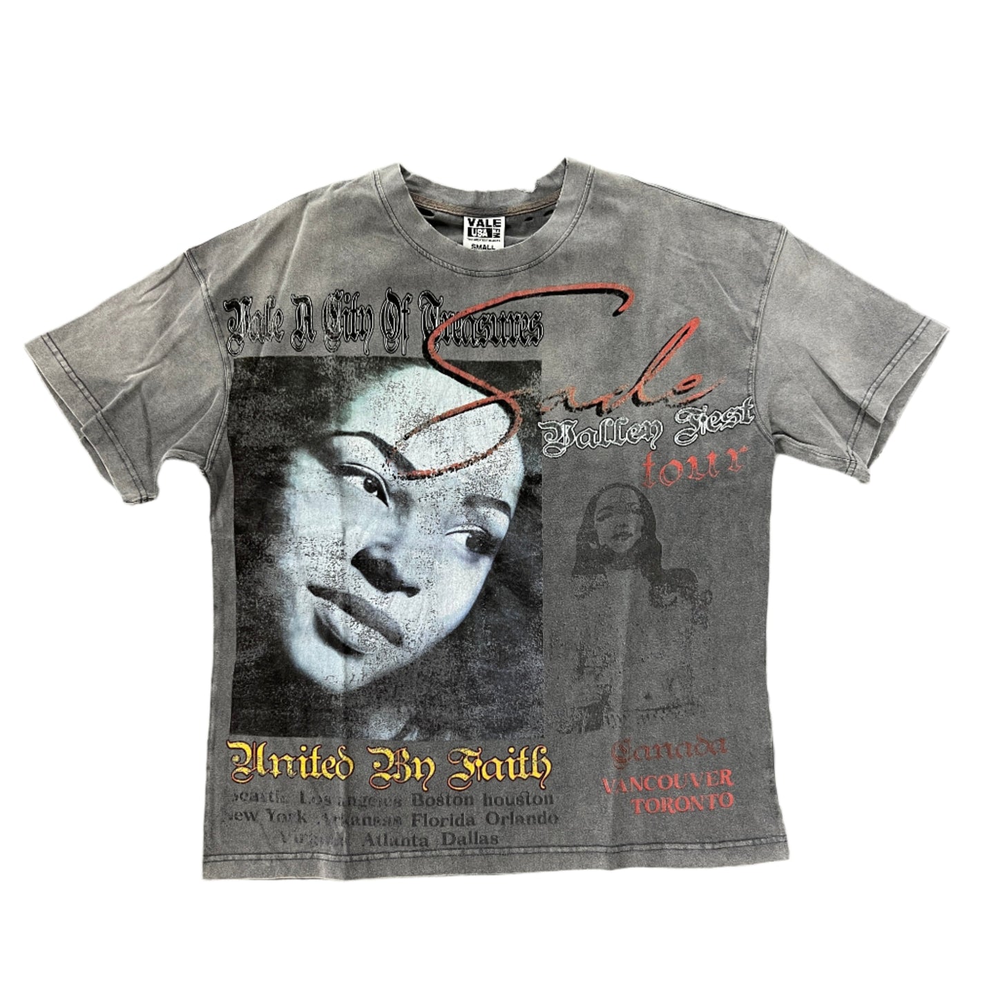 Vale Thrashed Tour Tee Vintage Washed Grey