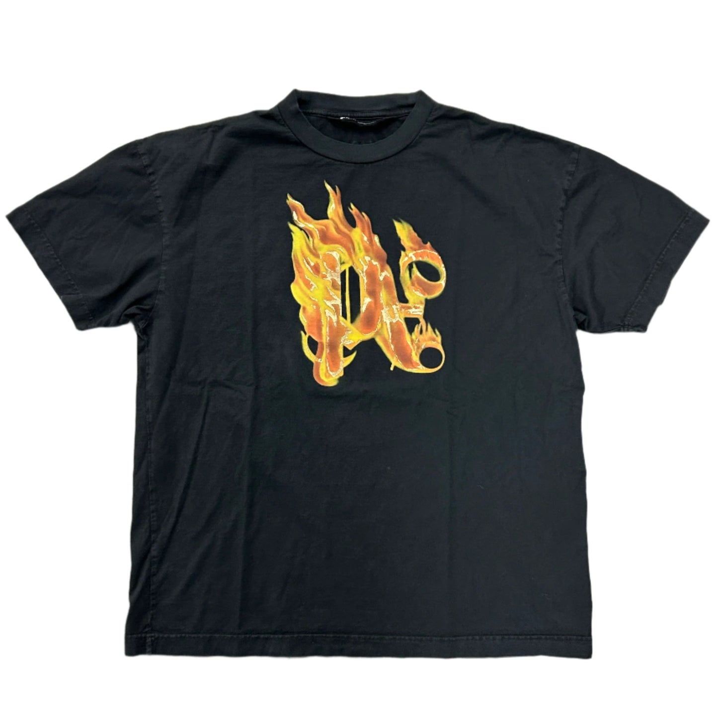 Palm Angels Burning Logo Tee Black