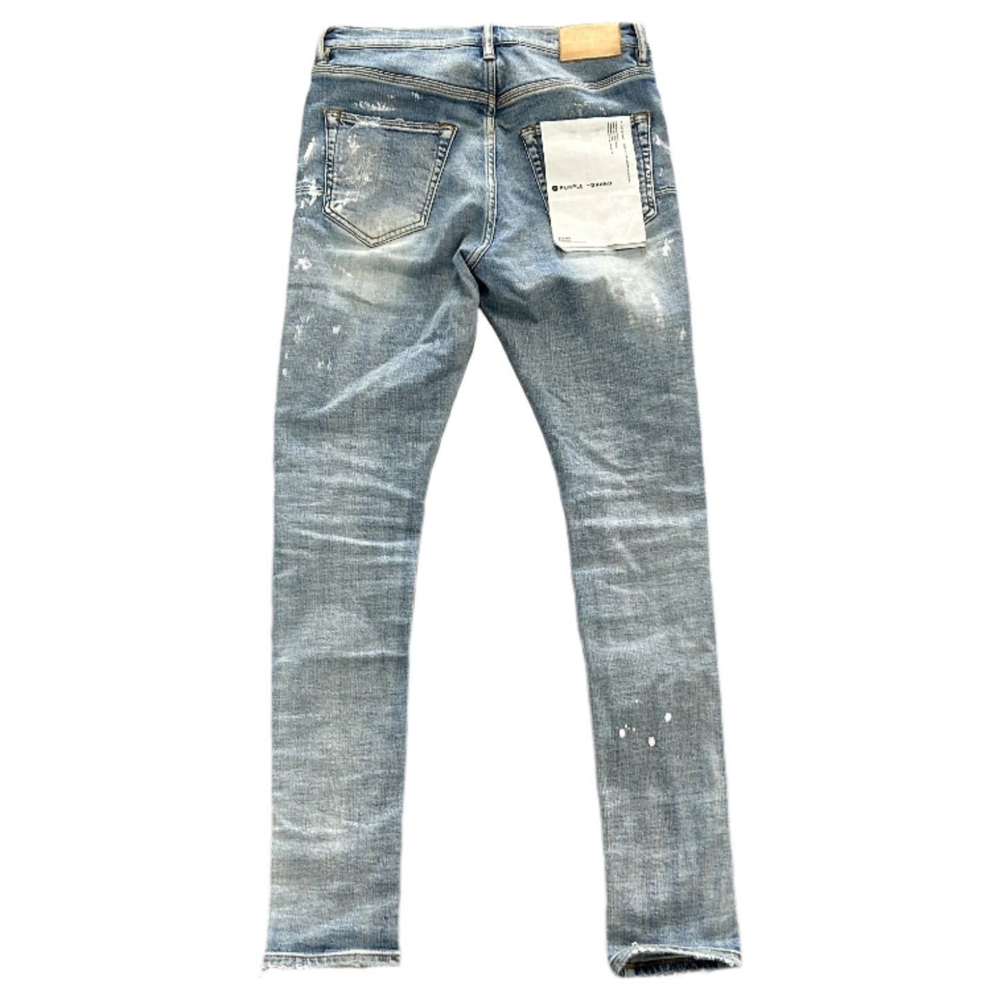 Purple P001 Paint Splatter Blue Skinny Jeans