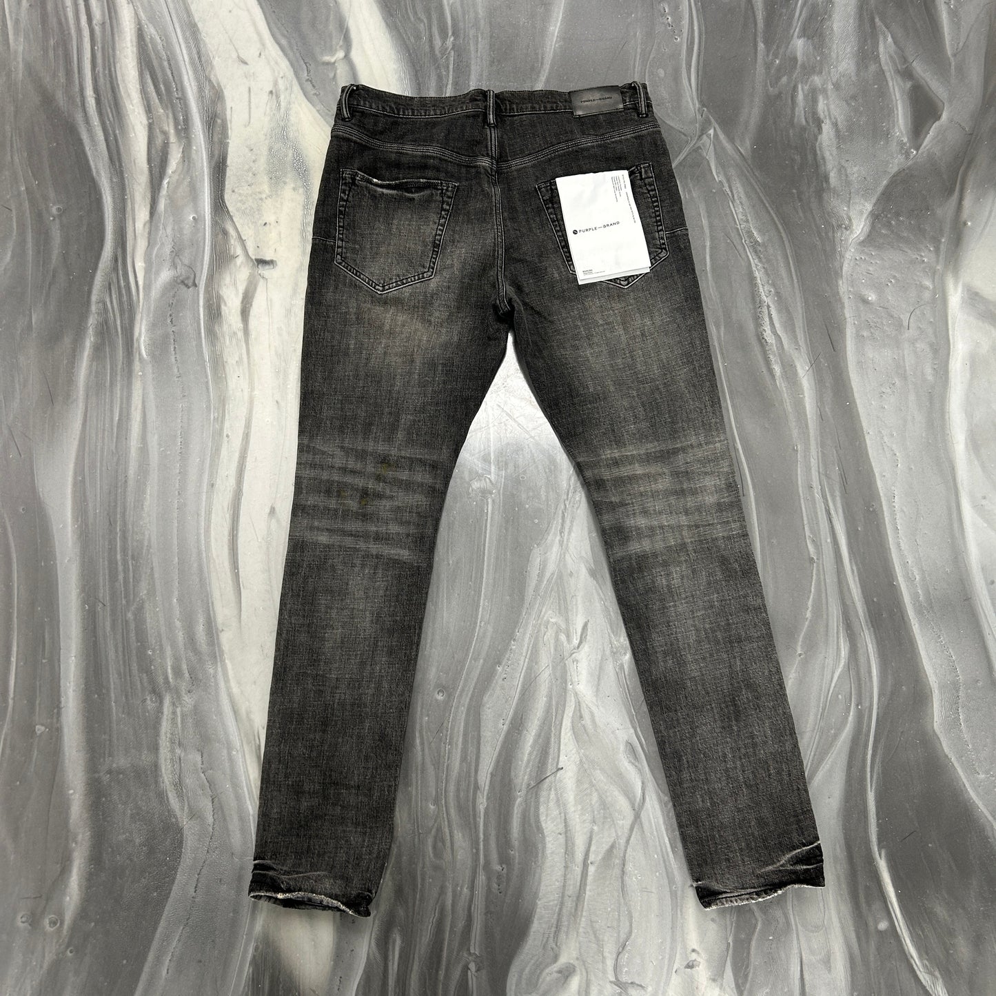 Purple Brand P002 Black Washed Distressed Denim Jeans