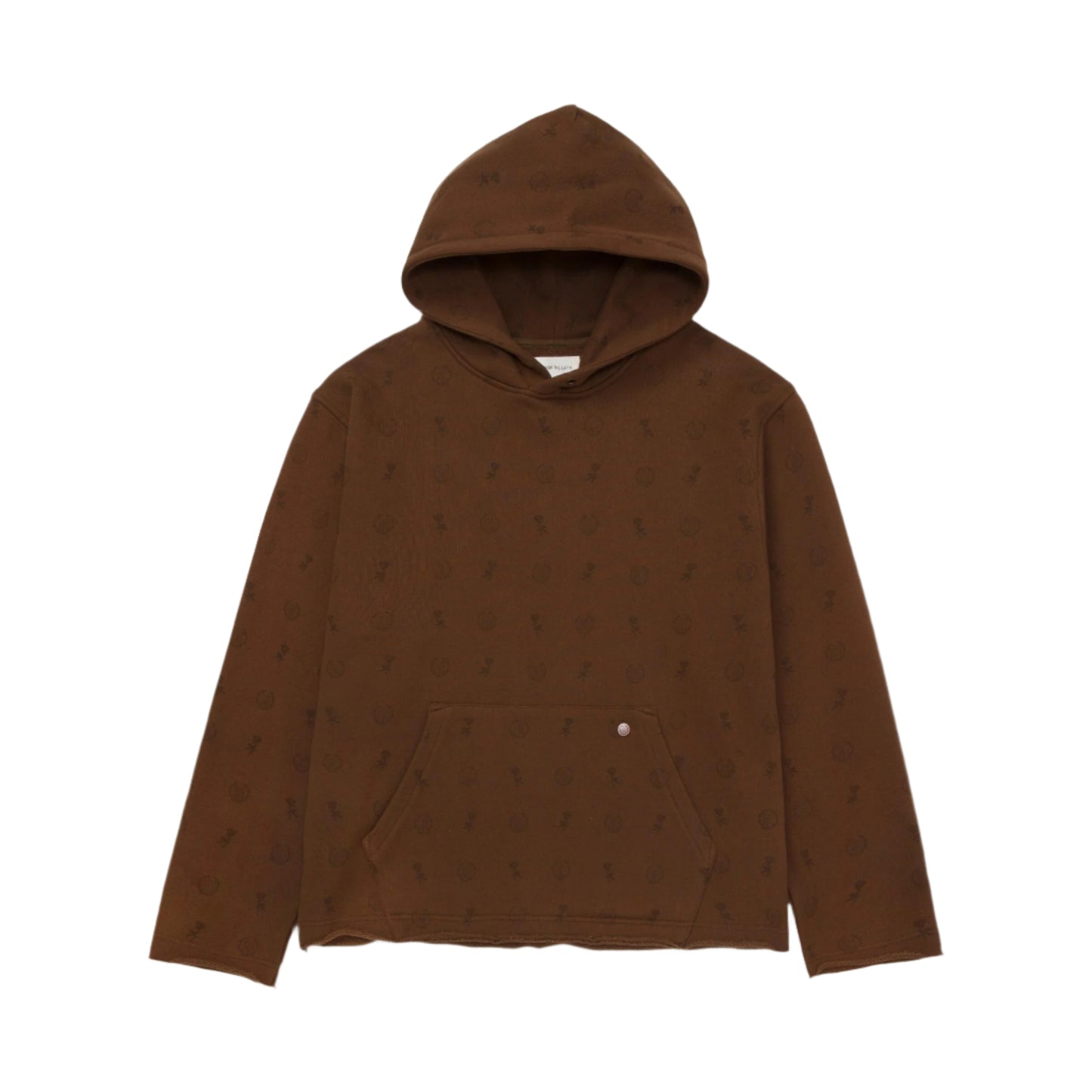 SUDADERA HTG RAW EDGE CON CAPUCHA-MARRÓN