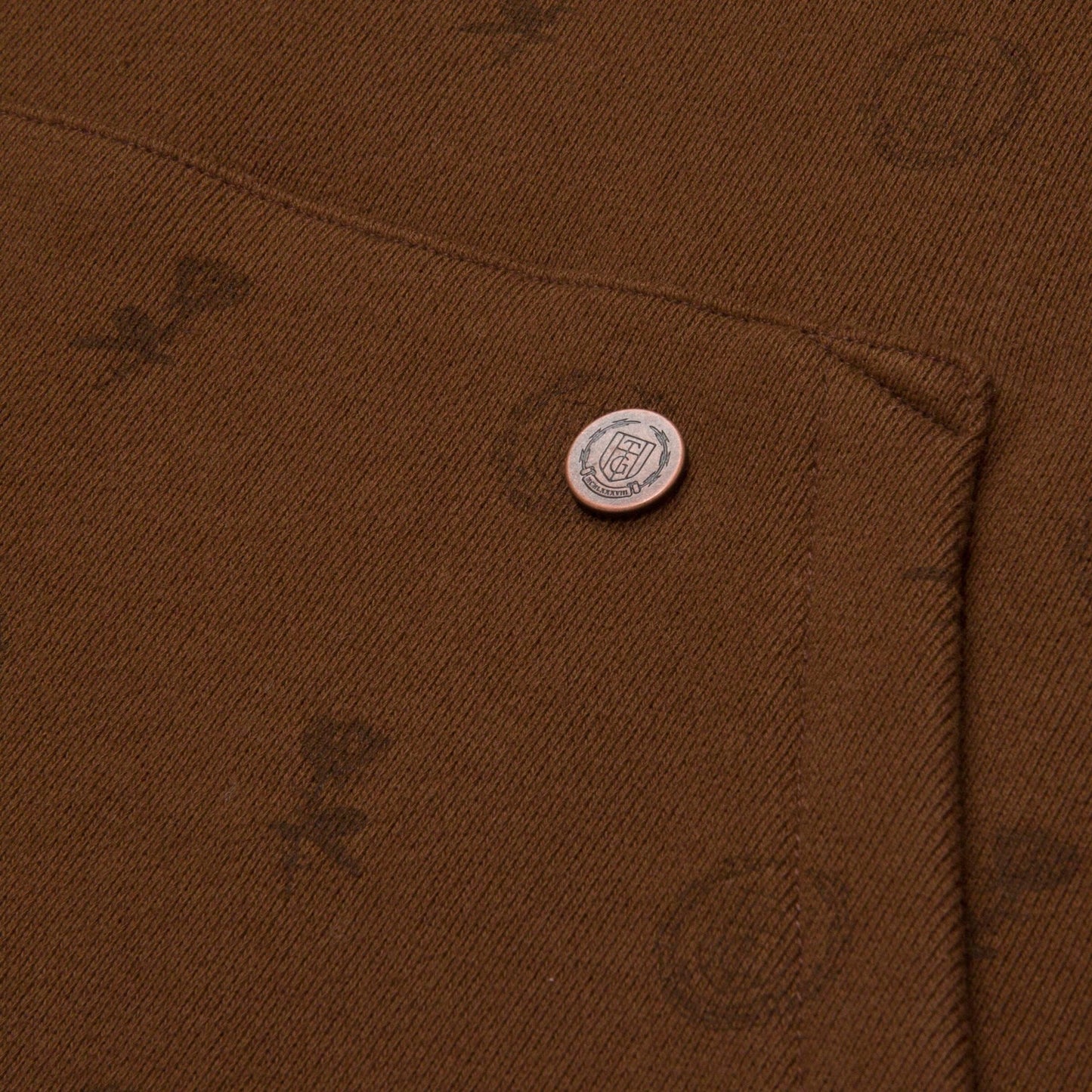 SUDADERA HTG RAW EDGE CON CAPUCHA-MARRÓN