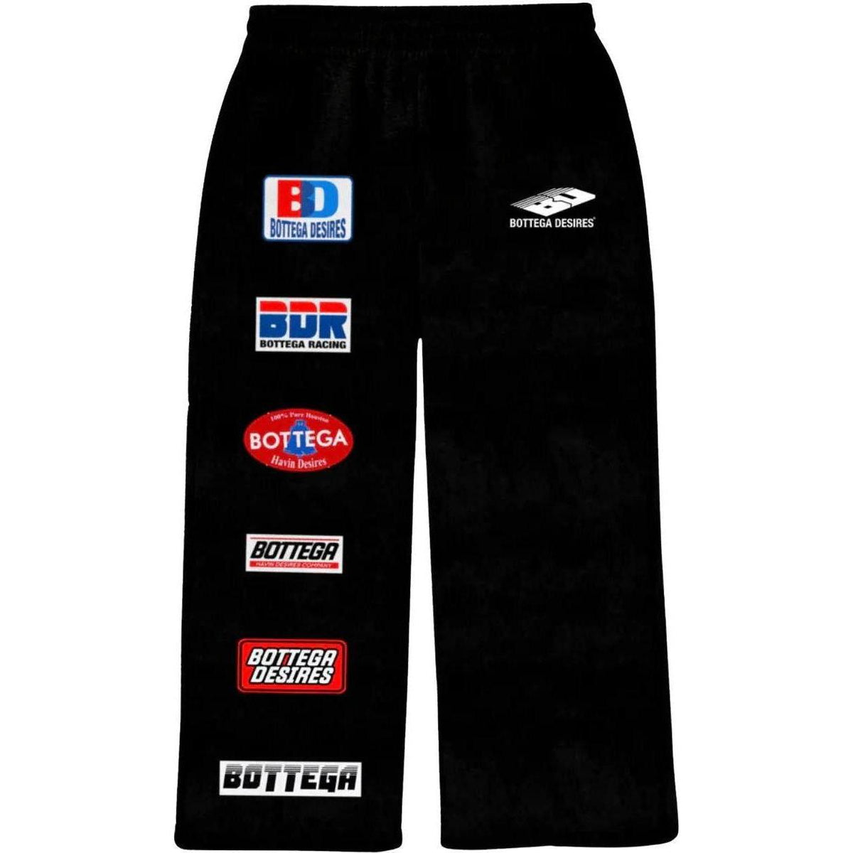 Bottega Desires Patches Sweatpants Black