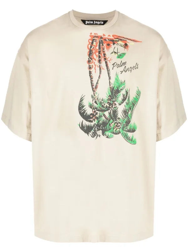 Palm Angels Upside-down Palm Tree Tee