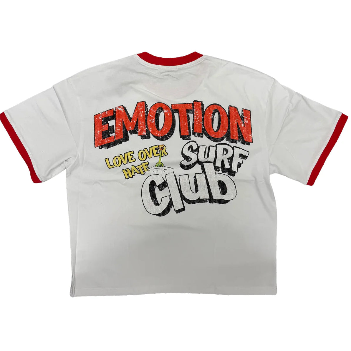 Mixed Emotions Surf Club Tee White — back — Cold Shoulder Kicks Palm Beach