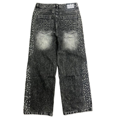 ME Grey Stone Baggy Denim Jeans