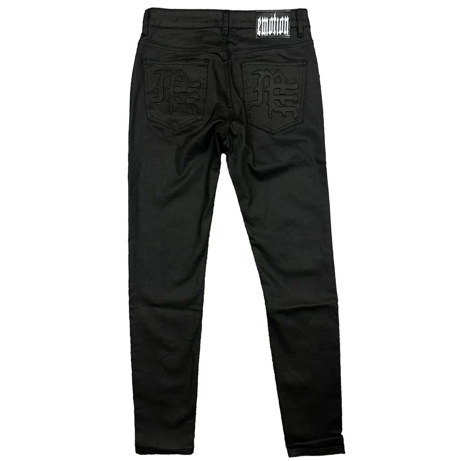 Mixed Emotions Blackout Wax Denim — back — Cold Shoulder Kicks Palm Beach
