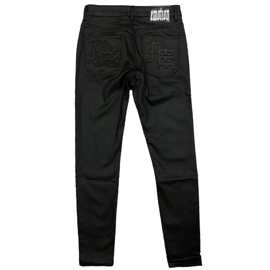 Mixed Emotions Blackout Wax Denim — back — Cold Shoulder Kicks Palm Beach