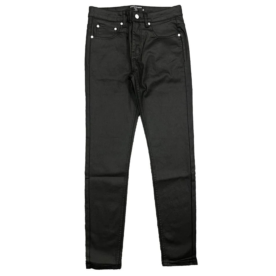 Mixed Emotions Blackout Wax Denim — front — Cold Shoulder Kicks Palm Beach