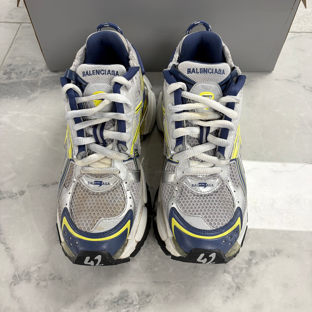 Balenciaga Runner White Blue Yellow Grey Black - view 4