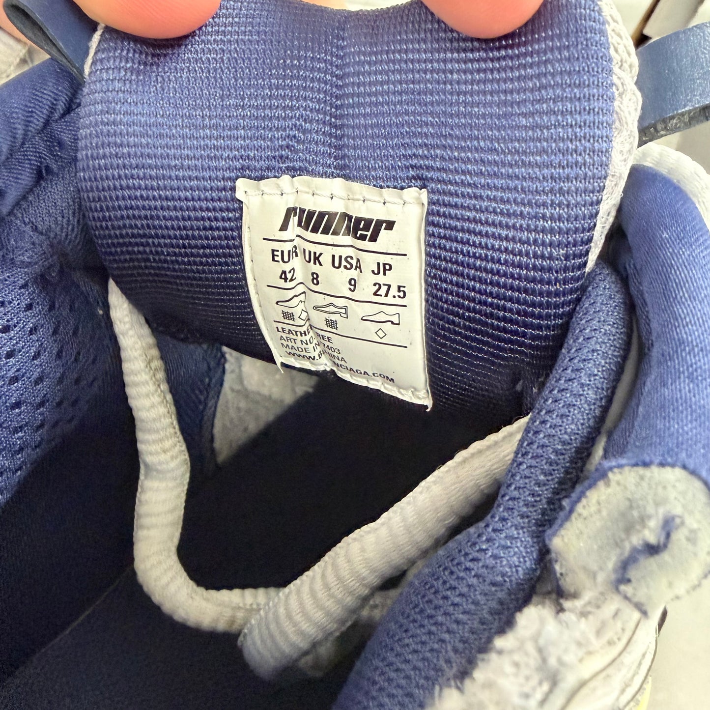 Balenciaga Runner White Blue Yellow Grey Black - view 7