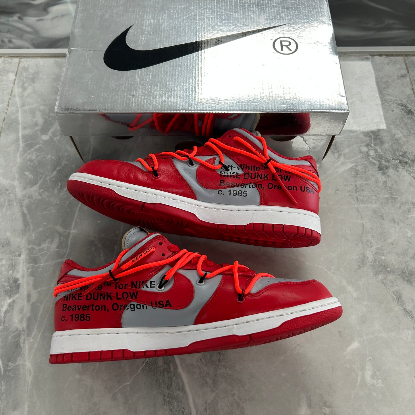 Nike Dunk Low Off-White University Red (USED)