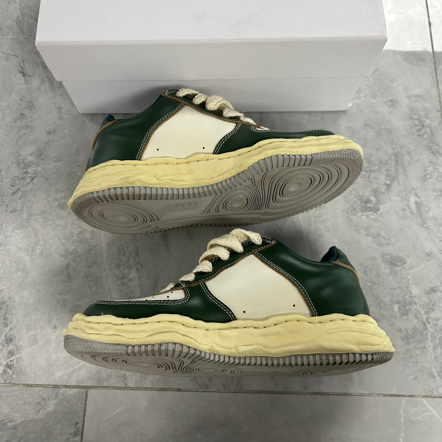 Maison Mihara Yasuhiro Wayne OG Sole Vintage Leather Low Green White (USED)