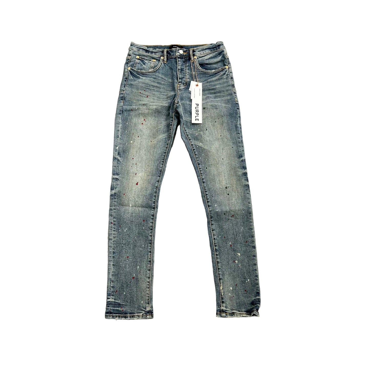 Purple Brand P002 Vintage Spotted Indigo Skinny Jeans