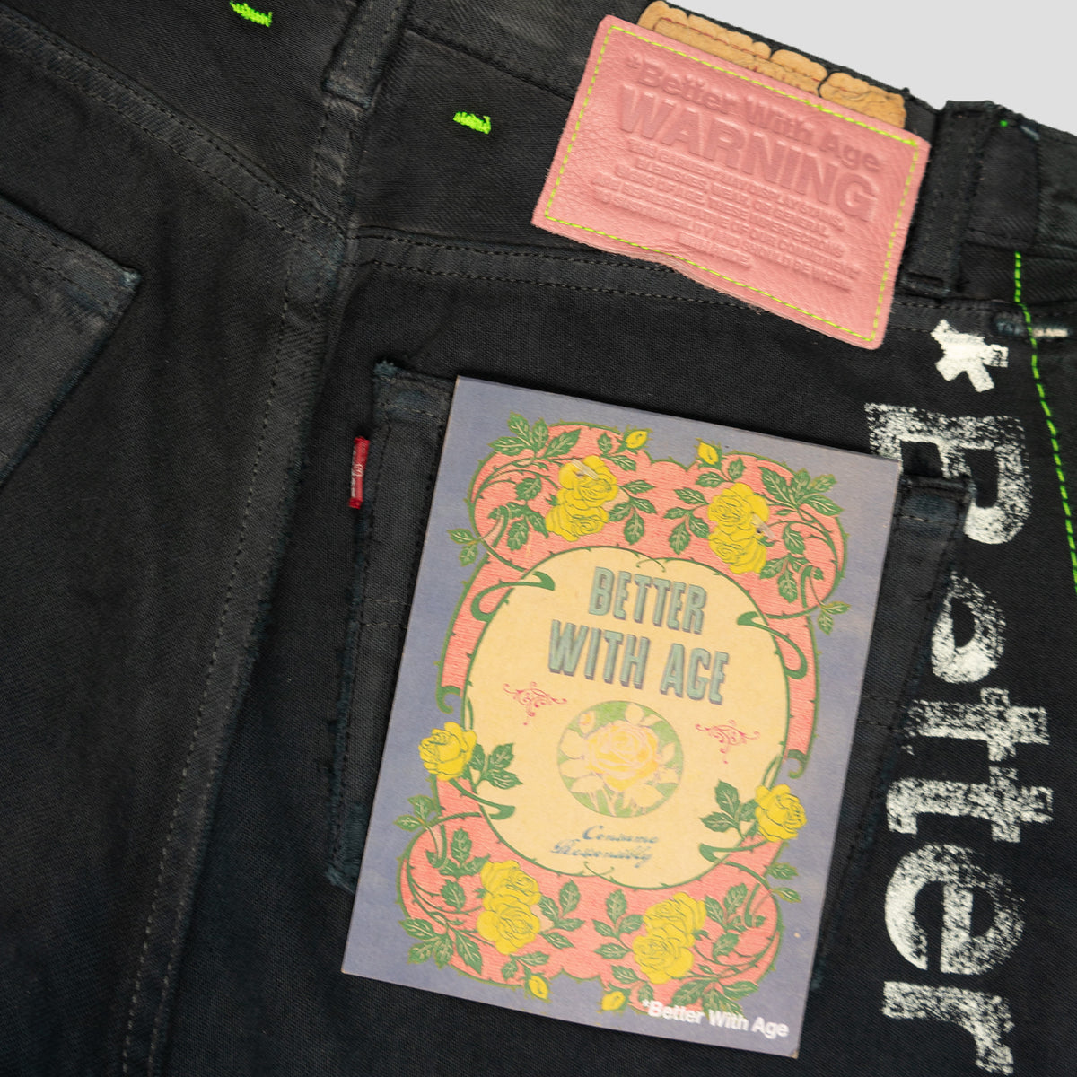 Better With Age Monroe Triple Wide Denim Shorts Black