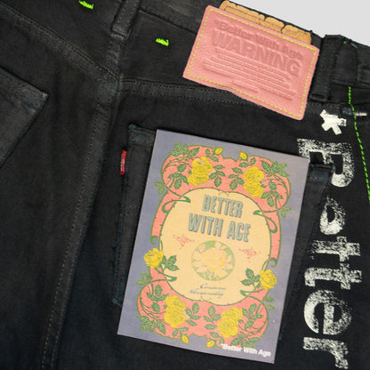 Better With Age Monroe Triple Wide Denim Shorts Black