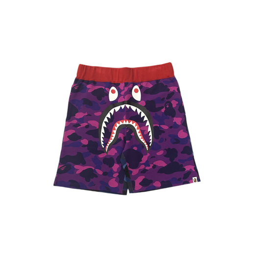 Bape Purple Shark Shorts