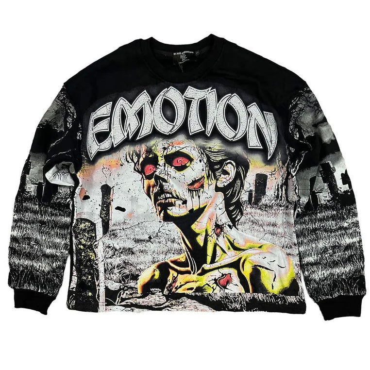 Mixed Emotions Black Tombstone Longsleeve Tee