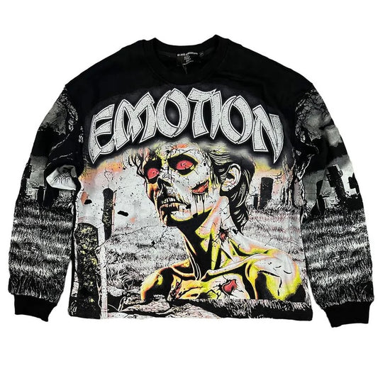 Mixed Emotions Black Tombstone Longsleeve Tee