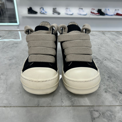 Rick Owens DRKSHDW Jumbo Lace Denim Ramone Low Black Milk (USED NO BOX)