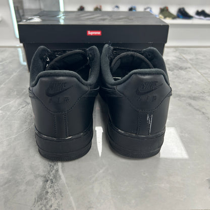 (SZ 9.5M)(USED) Nike Air Force 1 Low Supreme Black