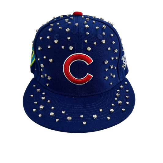 Blue Chicago Rhinestone Snap Back