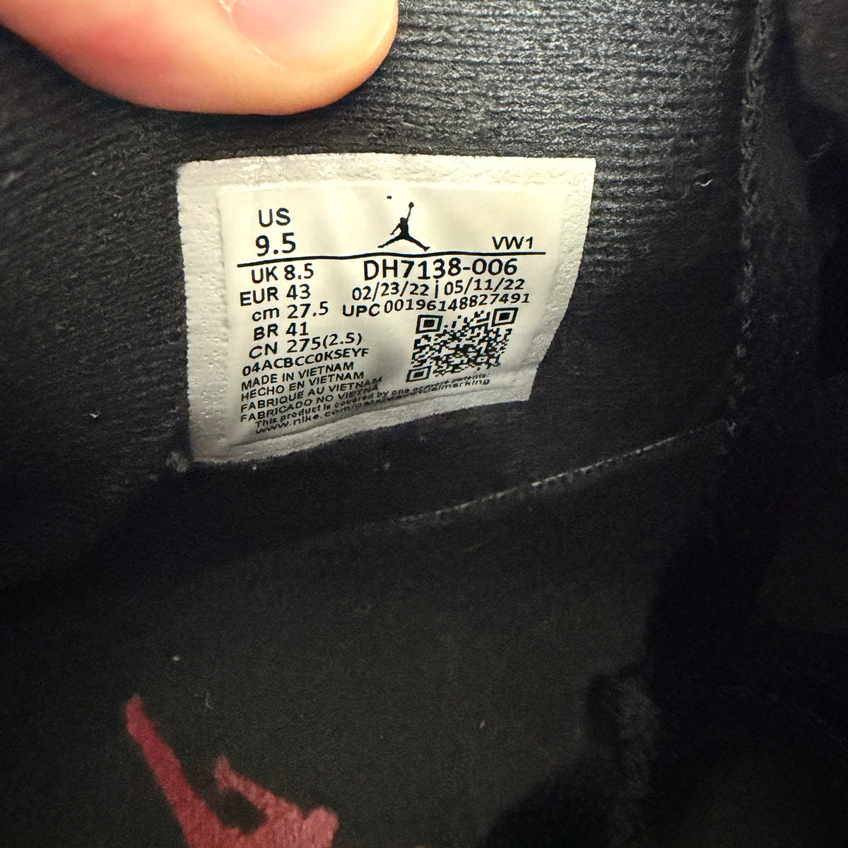 Jordan 4 Retro SE Black Canvas (Used)