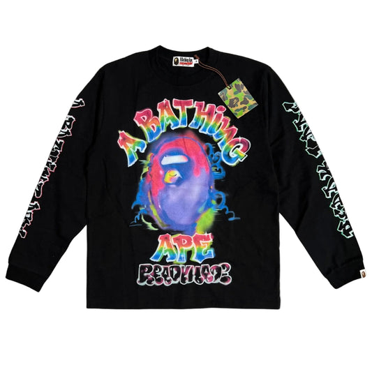 BAPE × READYMADE Spray Wide Long Sleeve Tee