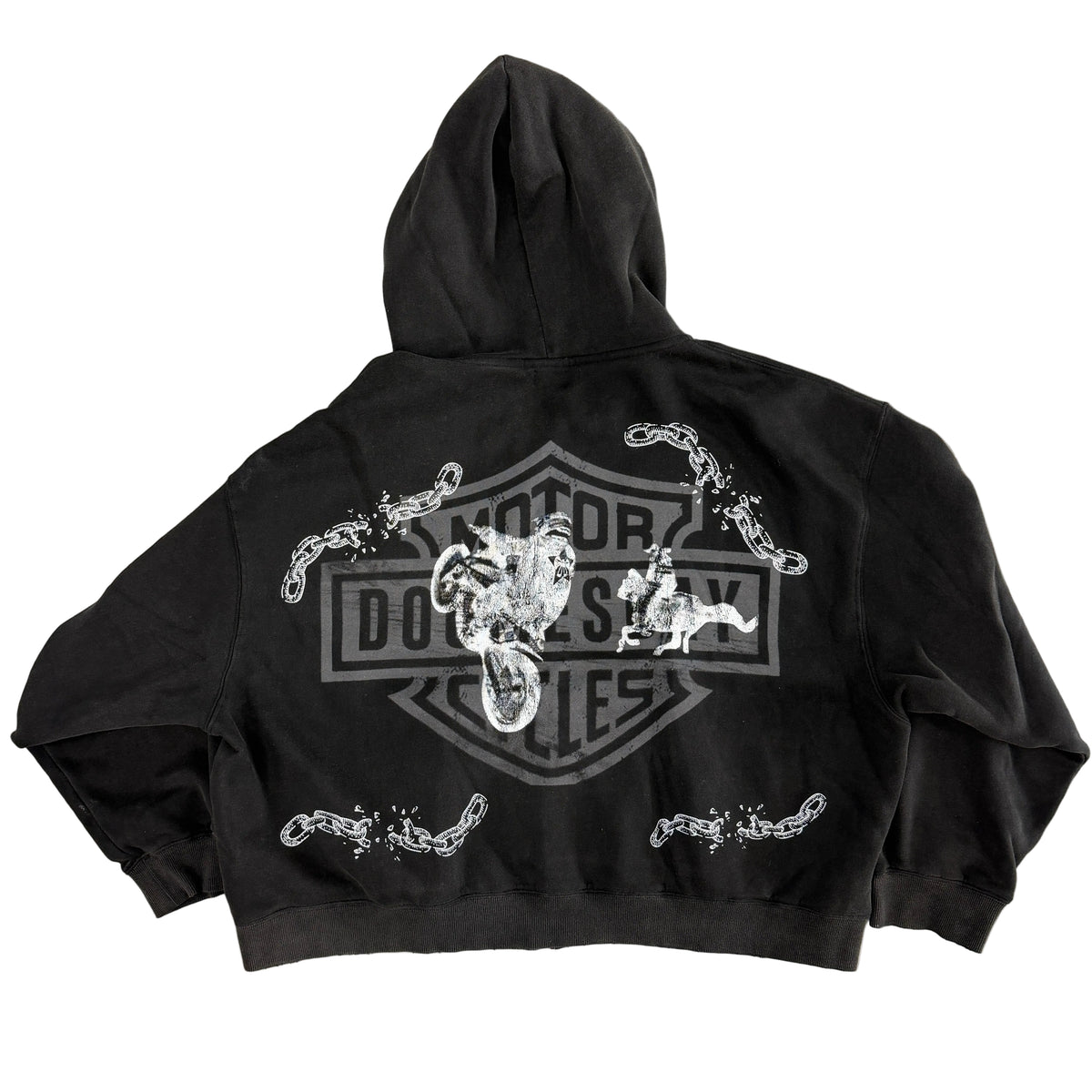 Doomesday Motorcycle Zip Up Hoodie Black