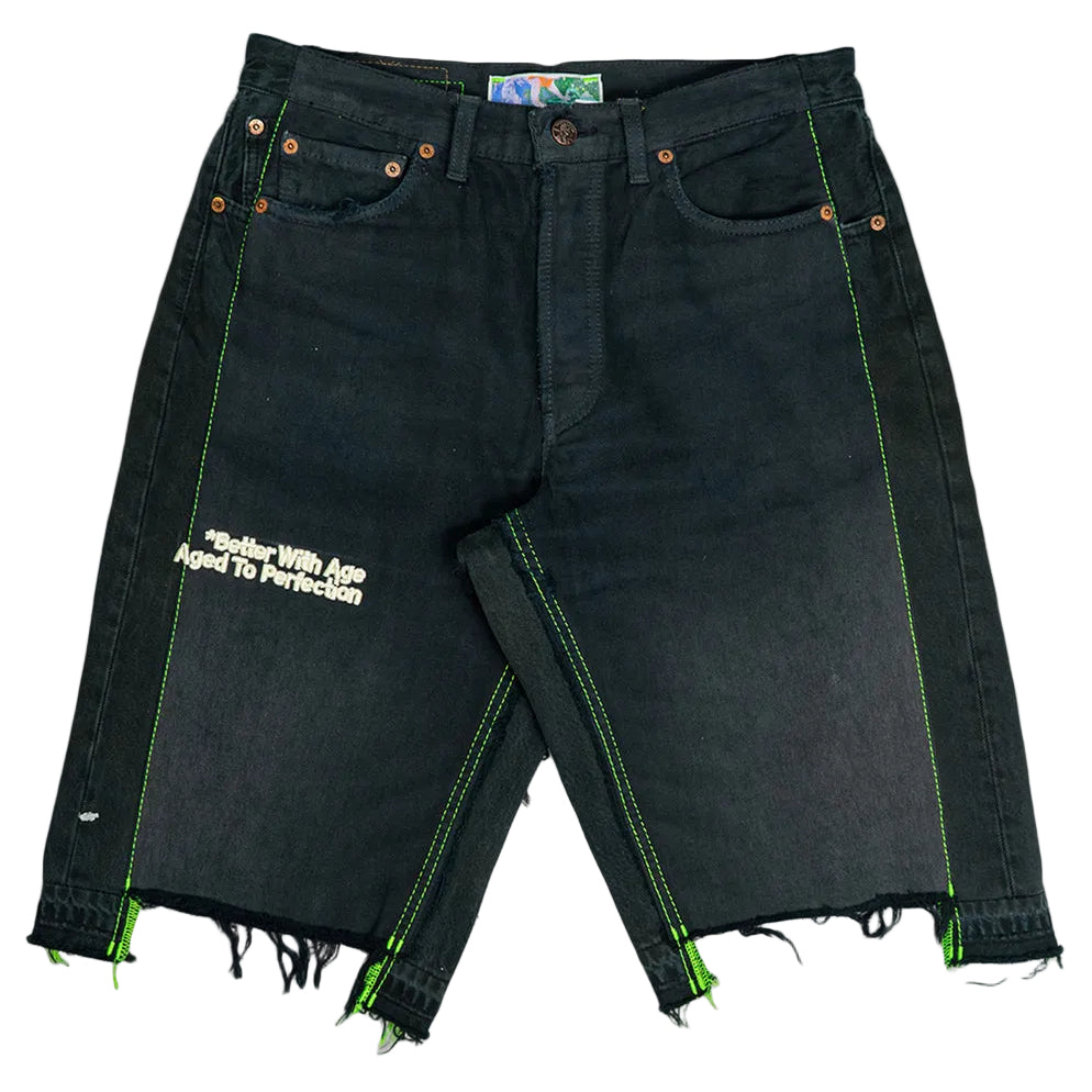 Better With Age Monroe Triple Wide Denim Shorts Black