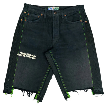 Better With Age Monroe Triple Wide Denim Shorts Black