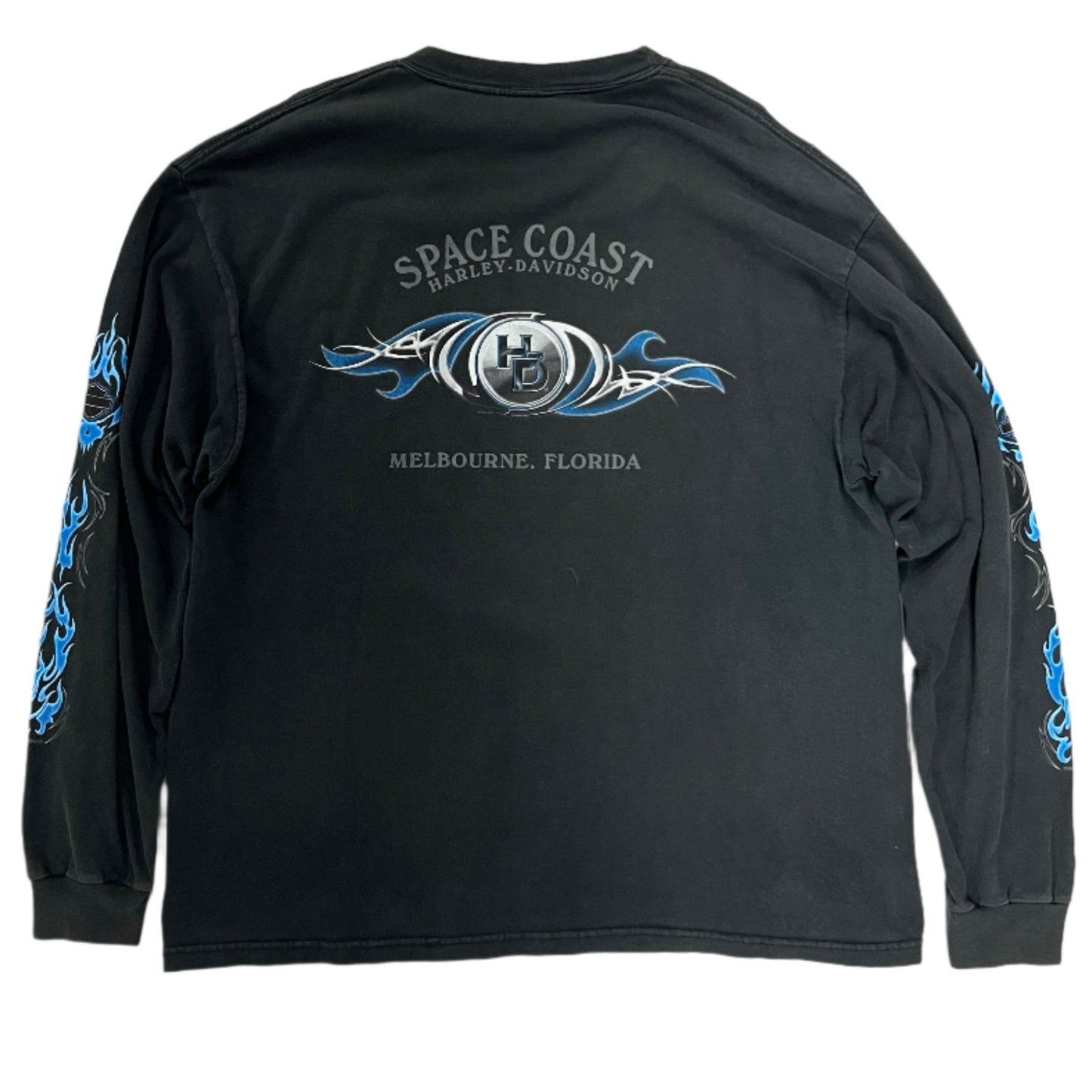 Harley Davidson Blue Flame Long-sleeve