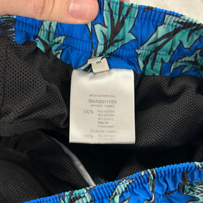 Givenchy Silk Printed Shorts Blue