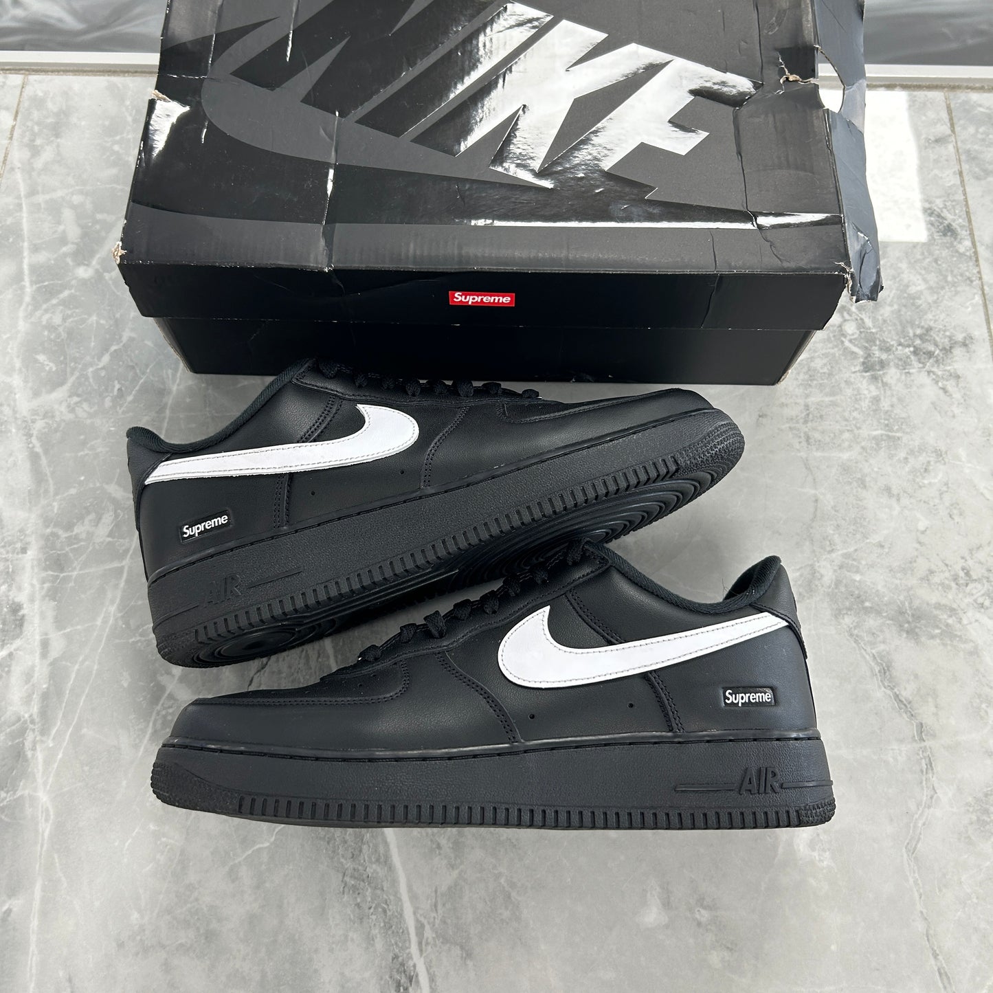 Nike Air Force 1 Low Supreme Black White (USED)