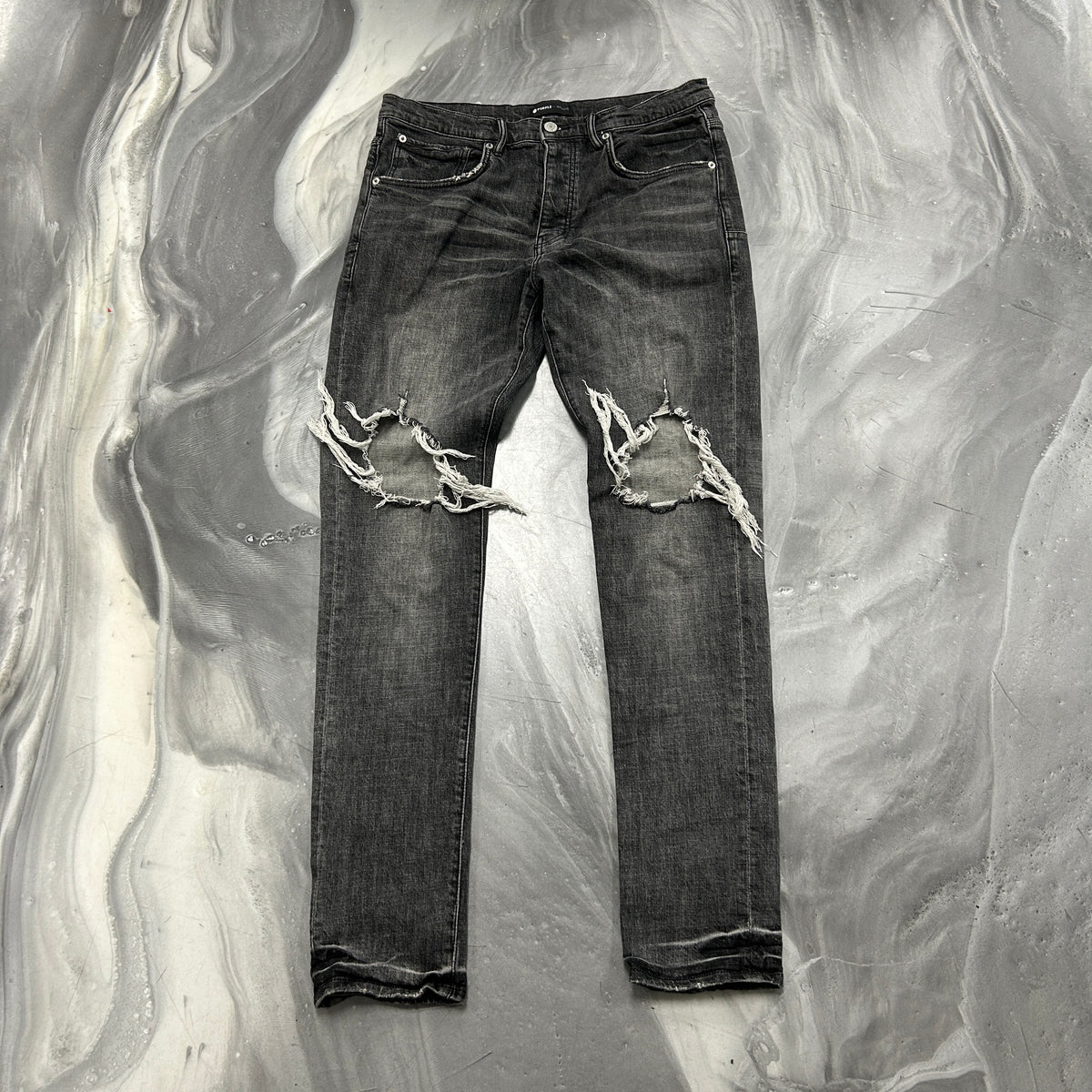 Purple Brand Grey Wash Denim - view 2
