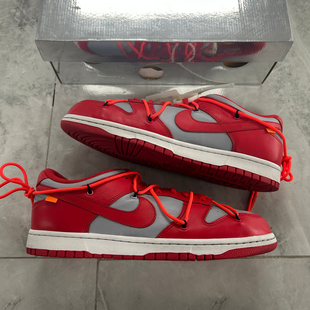 Nike Dunk Low Off-White University Red - view 2