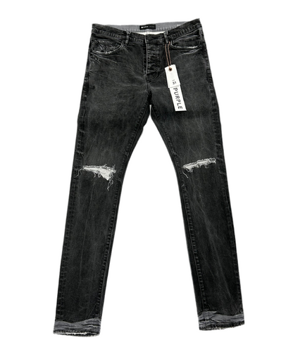 Purple Brand P001 Black Light Wax Skinny Jeans