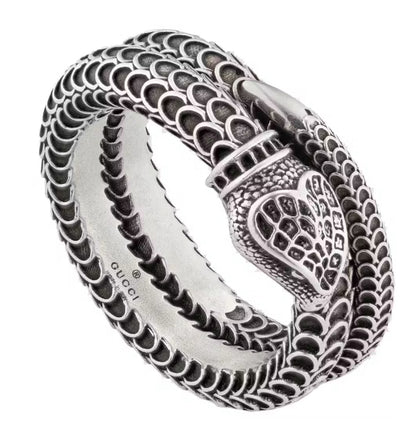 Gucci Garden Snake Ring Silver